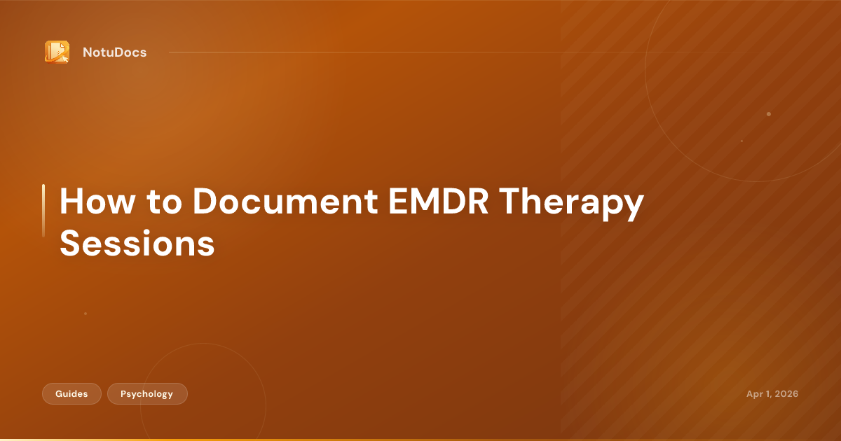 How to Document EMDR Therapy Sessions