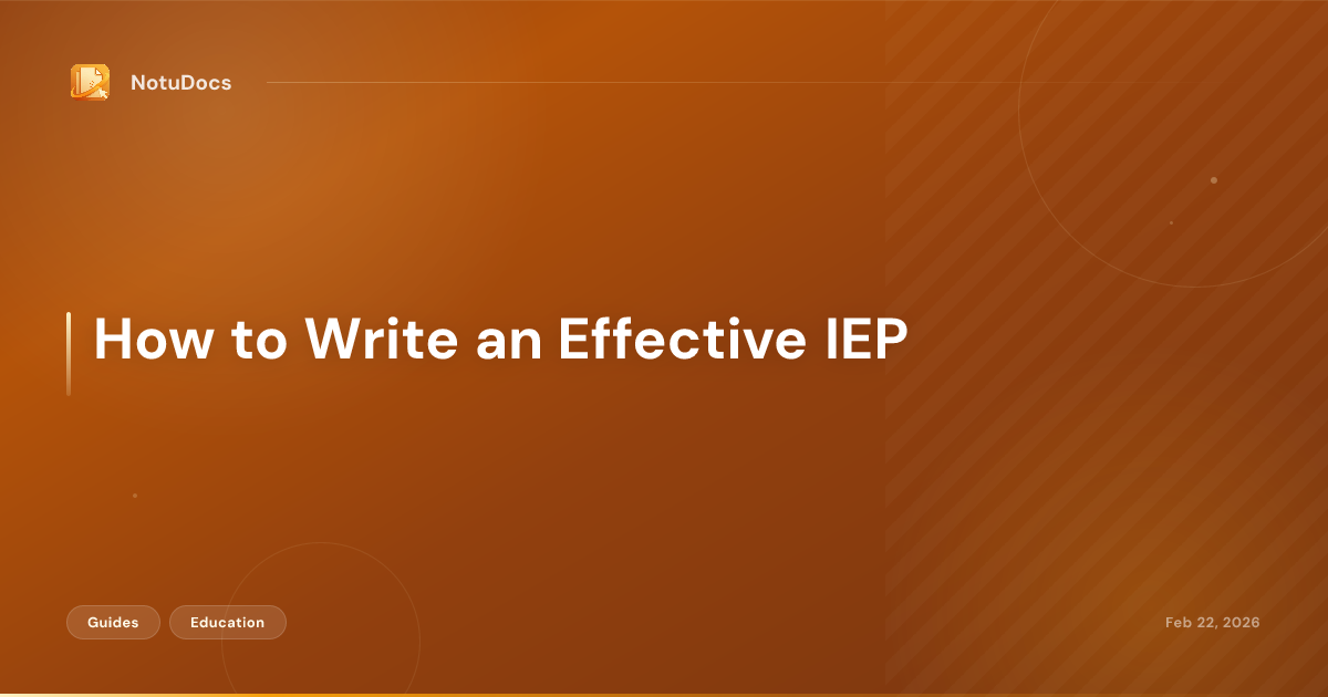 How to Write an Effective IEP