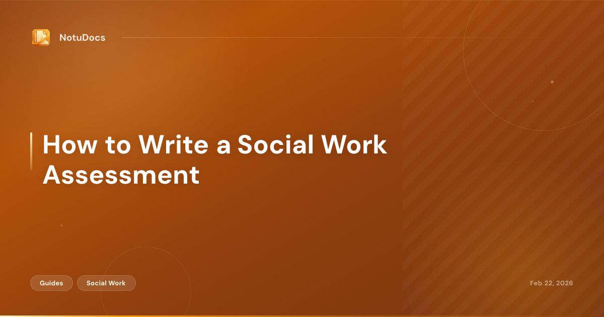 How to Write a Social Work Assessment