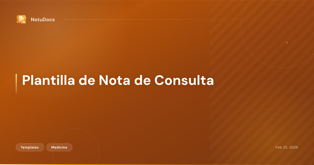 Plantilla de Nota de Consulta