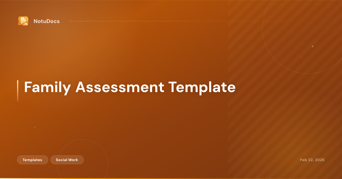 Family Assessment Template
