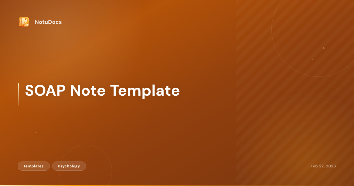 SOAP Note Template